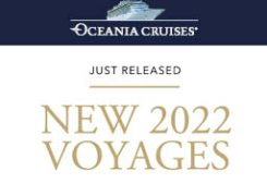 New Oceania sailings